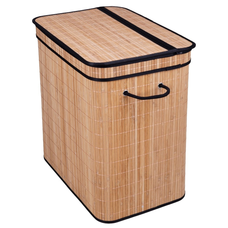 Bambusowy kosz na pranie 3-komorowy naturalny BAMBOO